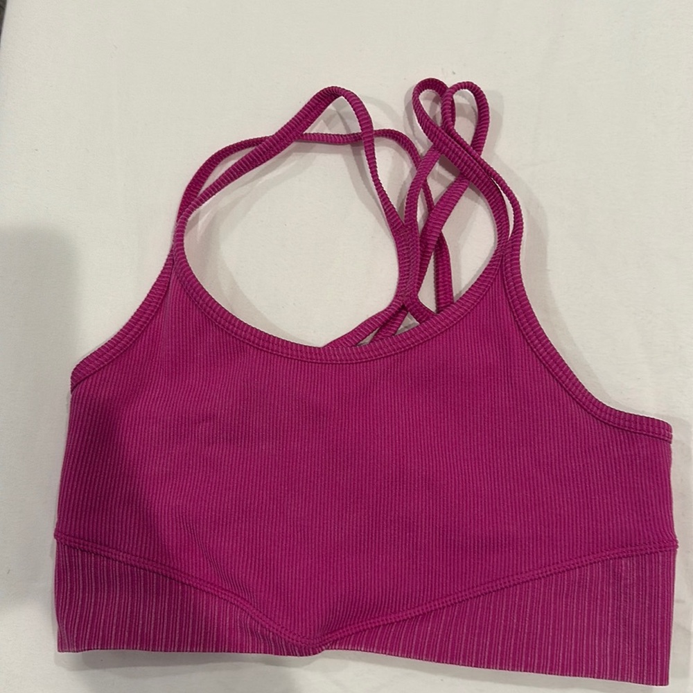 Joylab ribbed magenta sports bra